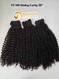VV Double Drawn Kinky Curly Bundle Weft -#1B
