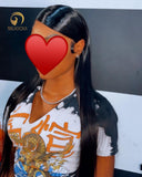 VV Double Drawn Straight Wig 4 Bundles Made #1B