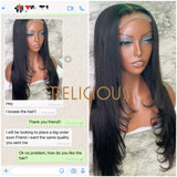 VV Double Drawn Straight Wig 4 Bundles Made #1B