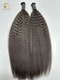 #1B Kinky Straight Bulk Hair for Bobo Braiding