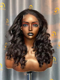 RC Loose Wave Wig 3 Bundles Made  #1B