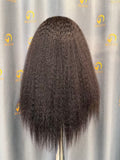 Virgin Cambodia Kinky Straight Half Wig #1B
