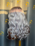 Virgin Grey Wig Wavy 3 Bundles Made