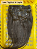 Lace Clip-In Hair Extensions 100G  - Raw Cambodia Hair #1B