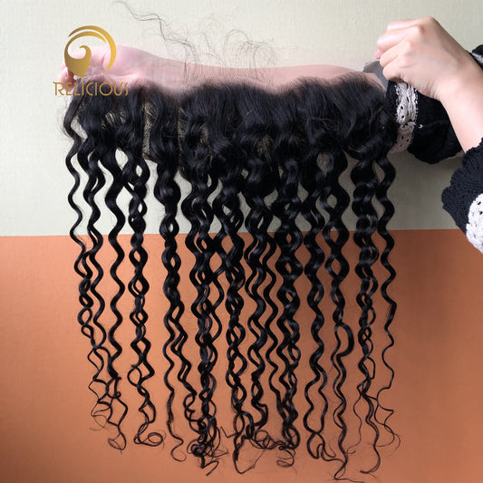 HD Italian Curly Lace Clsoure & Frontal