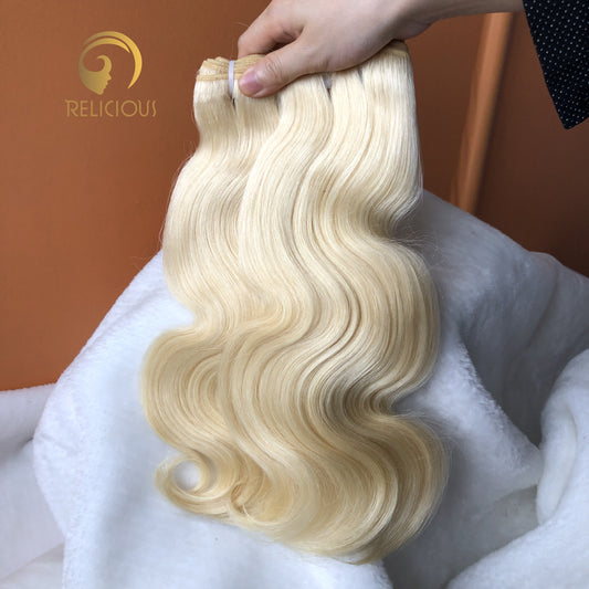 Top Raw #613 blonde body wave one donor unprocessed hair wholesale