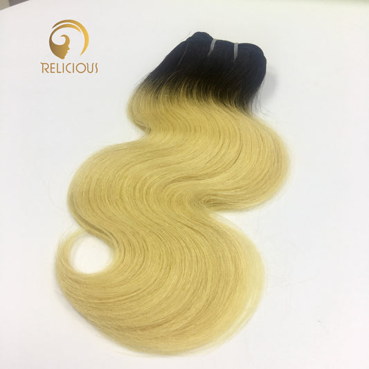 Top Raw #1b613 blonde body wave one donor unprocessed hair wholesale